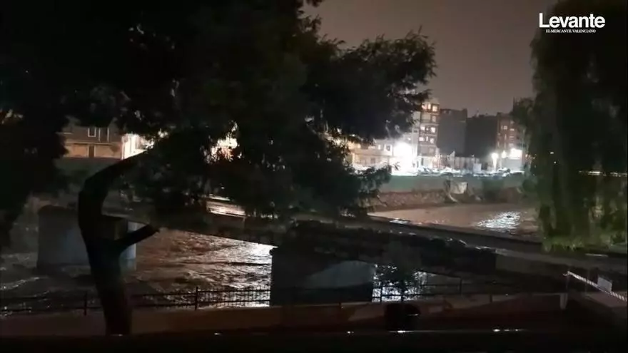 Así va el barranco del Poyo por Paiporta tras las fuertes lluvias