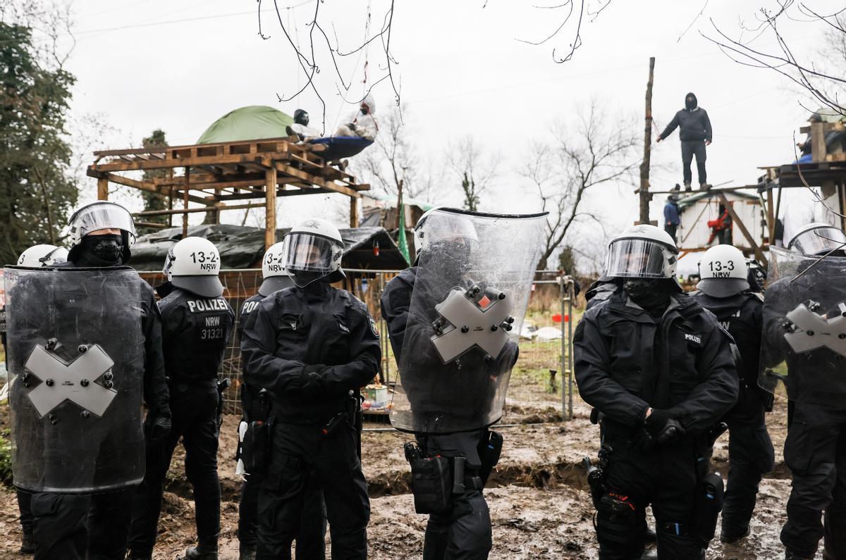 Protesta contra una mina de carbón en Alemania