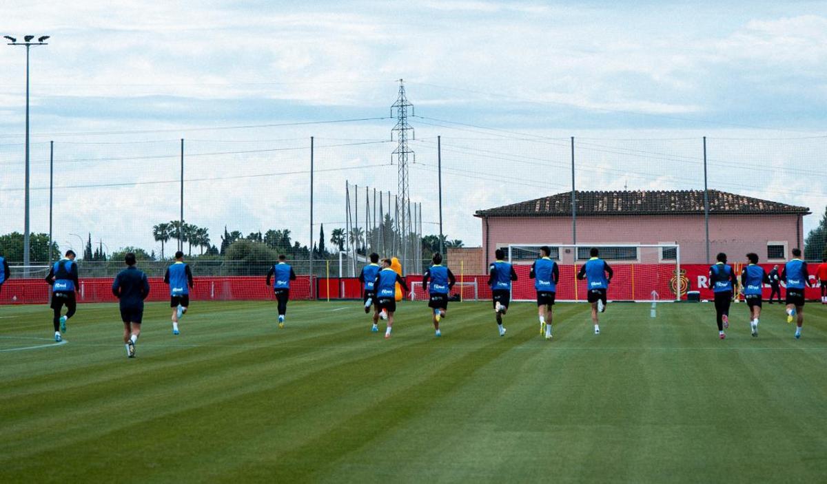 Entrenamiento de los jugadores del Mallorca