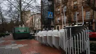 La cadena de borrascas en Extremadura cierra negocios, paraliza obras y hunde la actividad en bares y terrazas