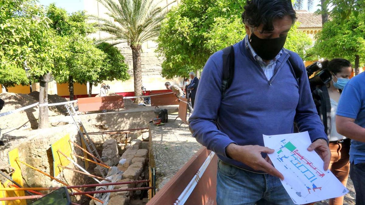 Plano de la excavación que se está realizando en el Patio de los Naranjos.