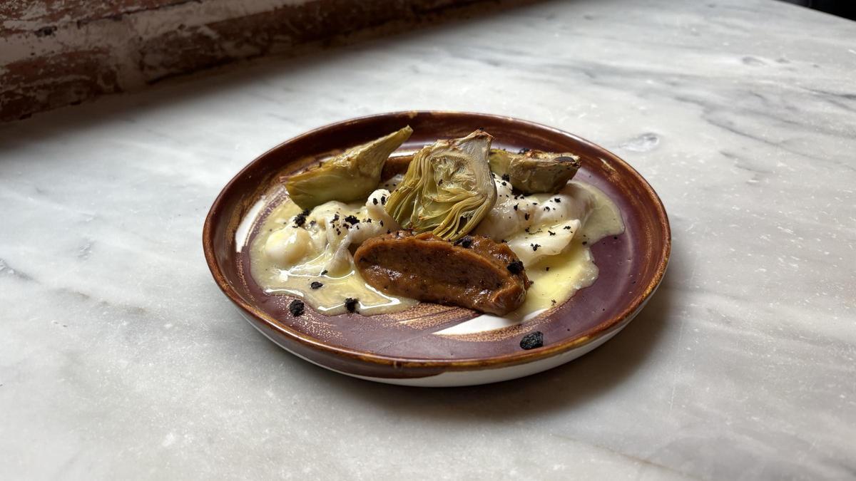 'Kokotxas' de bacalao en Amets.