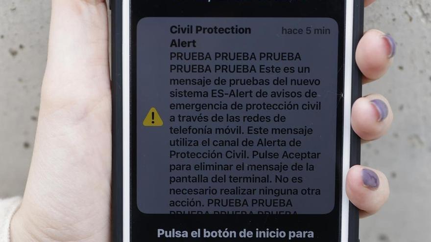 Programan una nueva prueba del sistema de alerta en los móviles para este viernes en Mallorca