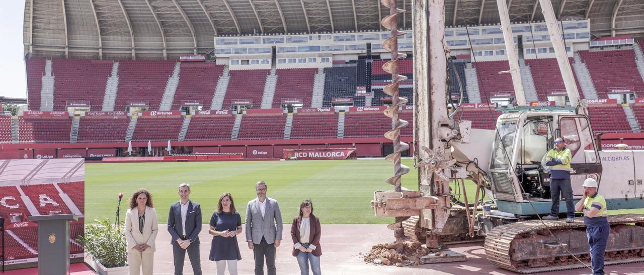 Remodelación del estadio del Real Mallorca: la primera perforación de ...
