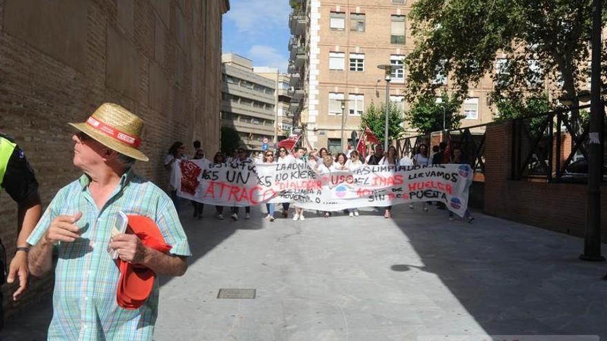 Manifestación en Murcia de los trabajadores de la Administración