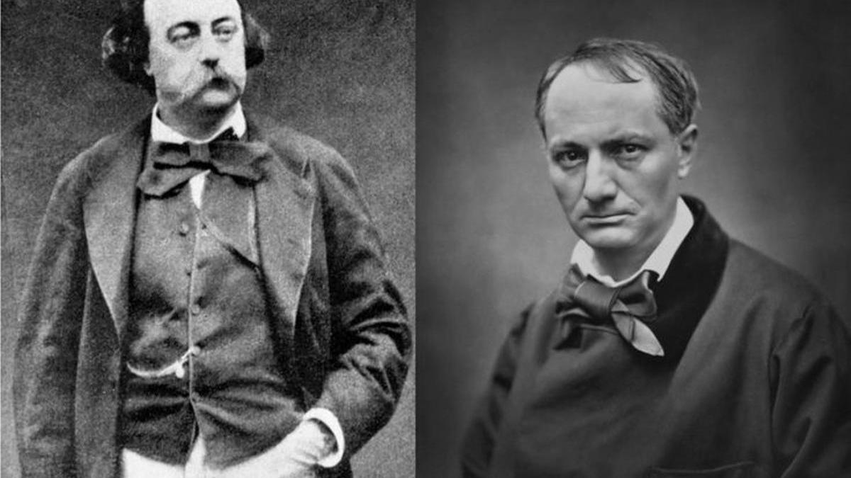 Charles Baudelaire y Gustave Flaubert.