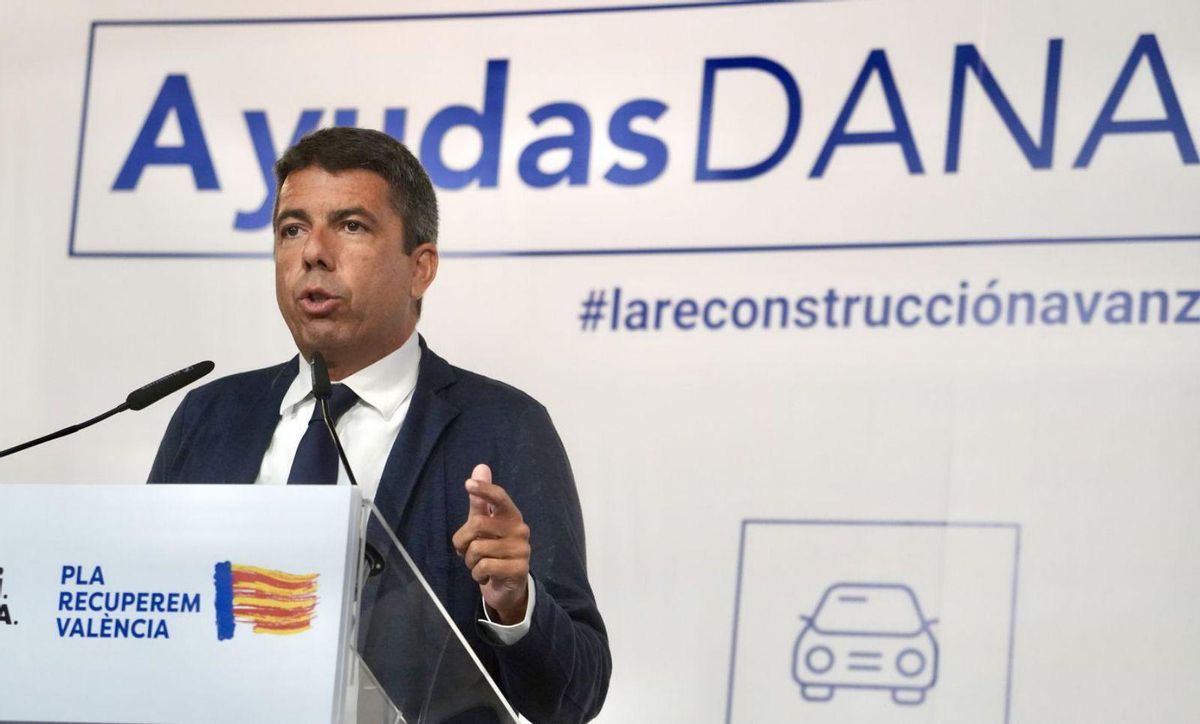 Mazón anuncia ajudes directes per 350 milions a afectats de la dana Mazón anuncia ajudes directes per 350 milions a afectats de la dana