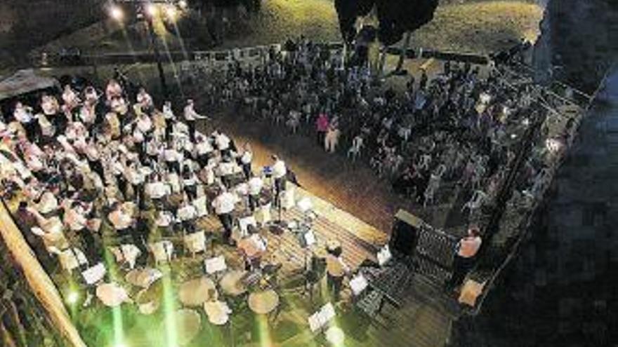 Concierto de la banda municipal en Gibralfaro