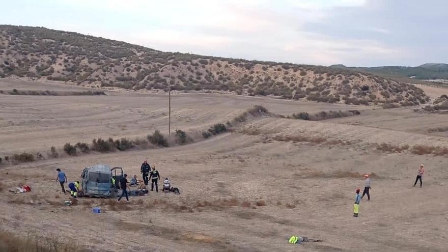 Siguen en la UCI dos de los heridos en el accidente que se saldó con la muerte de tres trabajadores en Caravaca