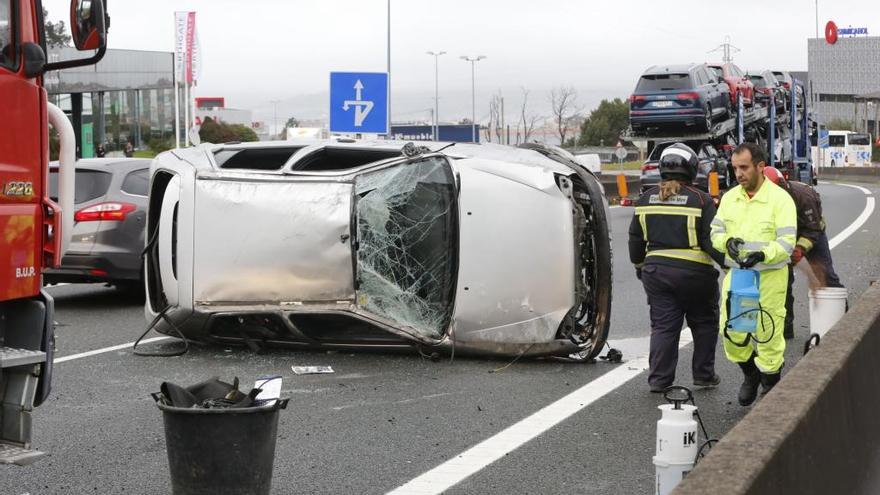 Estado en que quedó el vehículo accidentado. // Ricardo Grobas