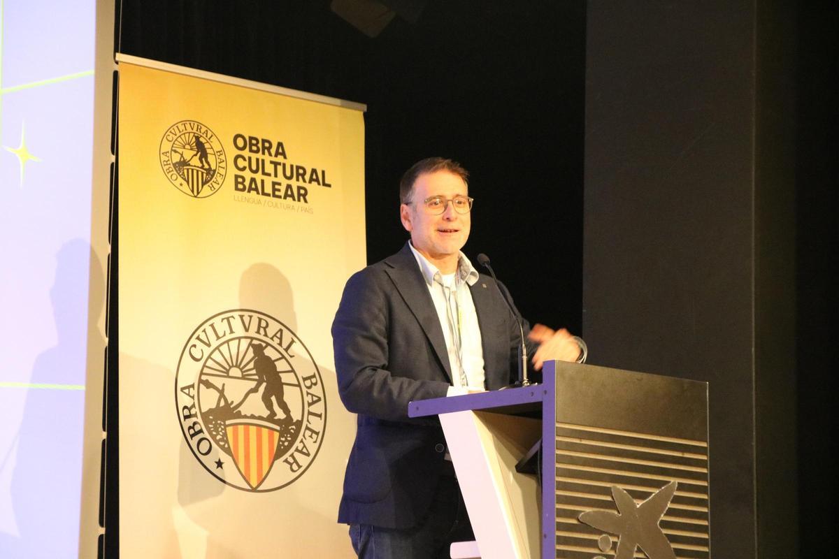 Roger Serra, director general de Política Lingüística en els àmbits tecnològic i audiovisual del govern català, a L'Aferrada, la trobada de creadors de contingut en català