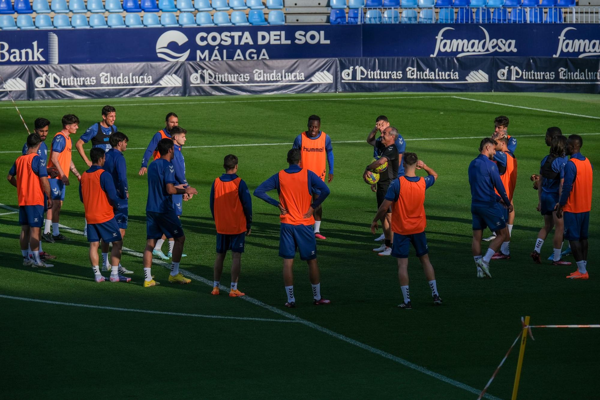 Entrenamiento del Málaga CF antes del partido contra el Levante