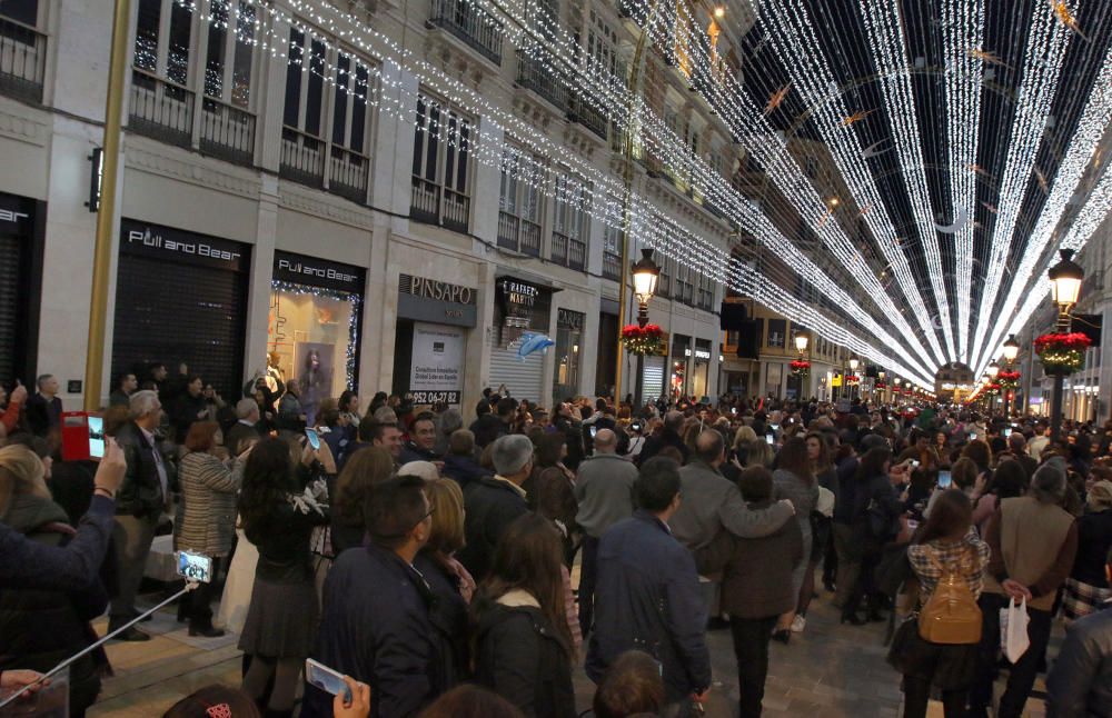 La calle Larios, esta tarde