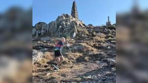 Carles Plana, durant uno de los ascensos.