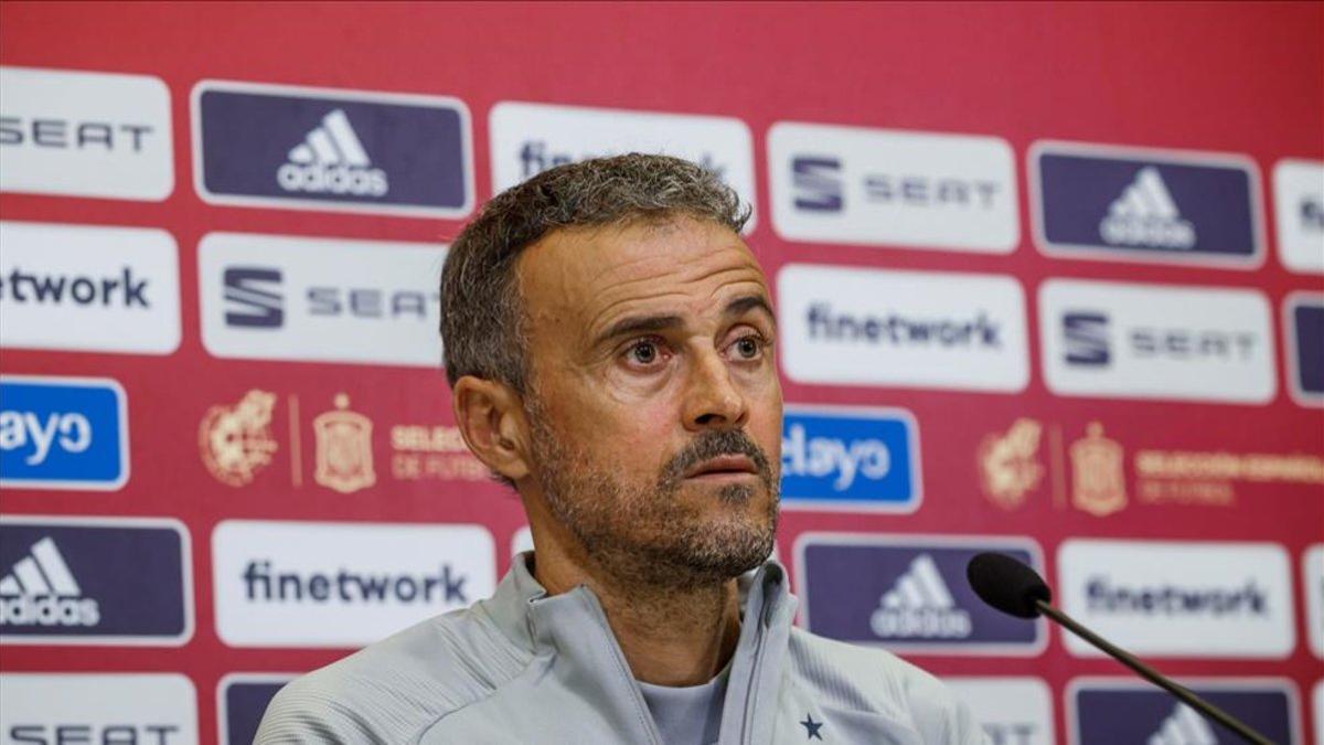 Luis Enrique, en rueda de prensa