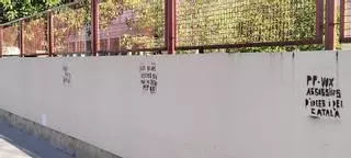 Aparecen pintadas contra la dirección del colegio del Molinar tras cancelar la ofrenda floral a Aurora Picornell