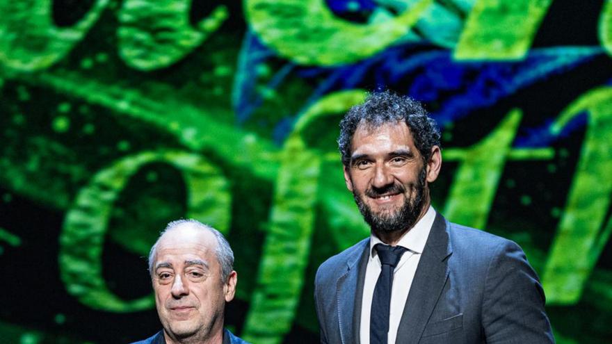 Txus Vidorreta, junto a Jorge Garbajosa. | BCL