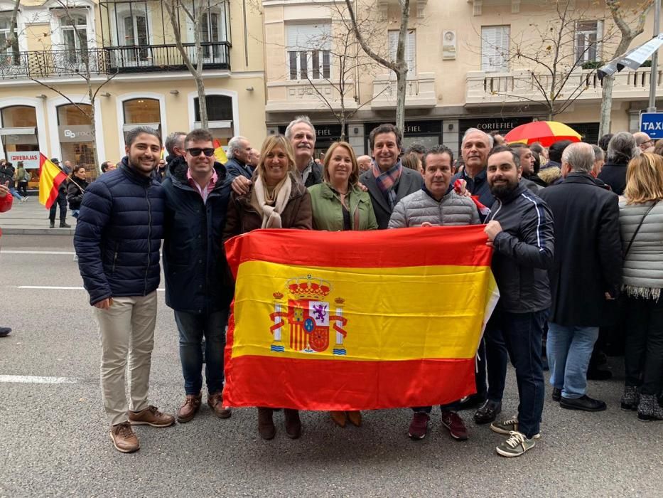 Políticos mallorquines en la protesta de Madrid