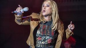 Anastacia, durante el concierto que ofreció el lunes en Barcelona.