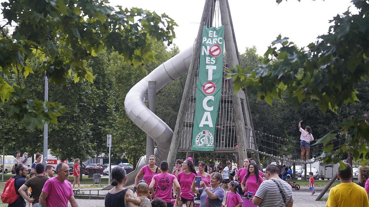 Una de les mobilitzacions que s'han fet al parc Jordi Vilamitjana.