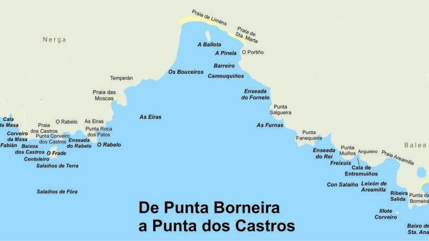 De Punta Borneira a Punta dos Castros