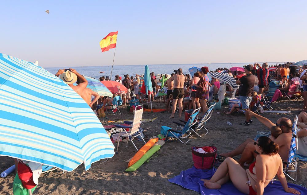 La jornada del sábado estuvo marcada por un espectáculo al atardecer sobre las playas de la localidad torreña