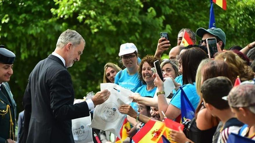 a llegada del Rey de España, Felipe VI, al Monasterio de Yuste, en imágenes