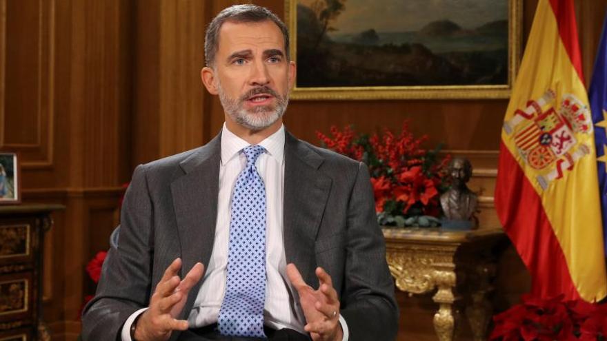 Felip VI, durant el seu discurs de Nadal