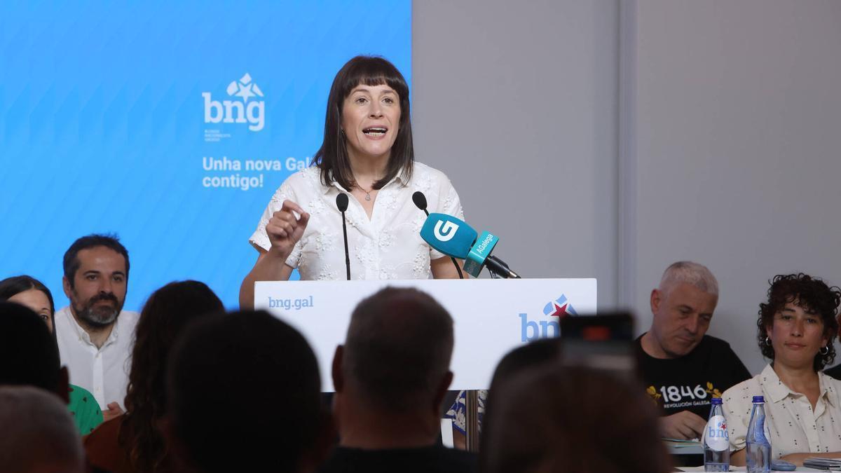 Ana Pontón durante su intervención en el Consello Nacional