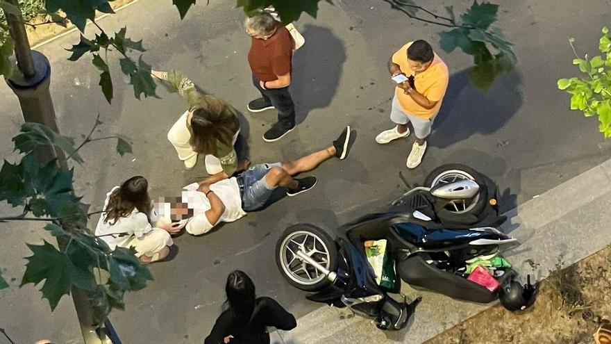 El motorista herido en Doctor Gadea.