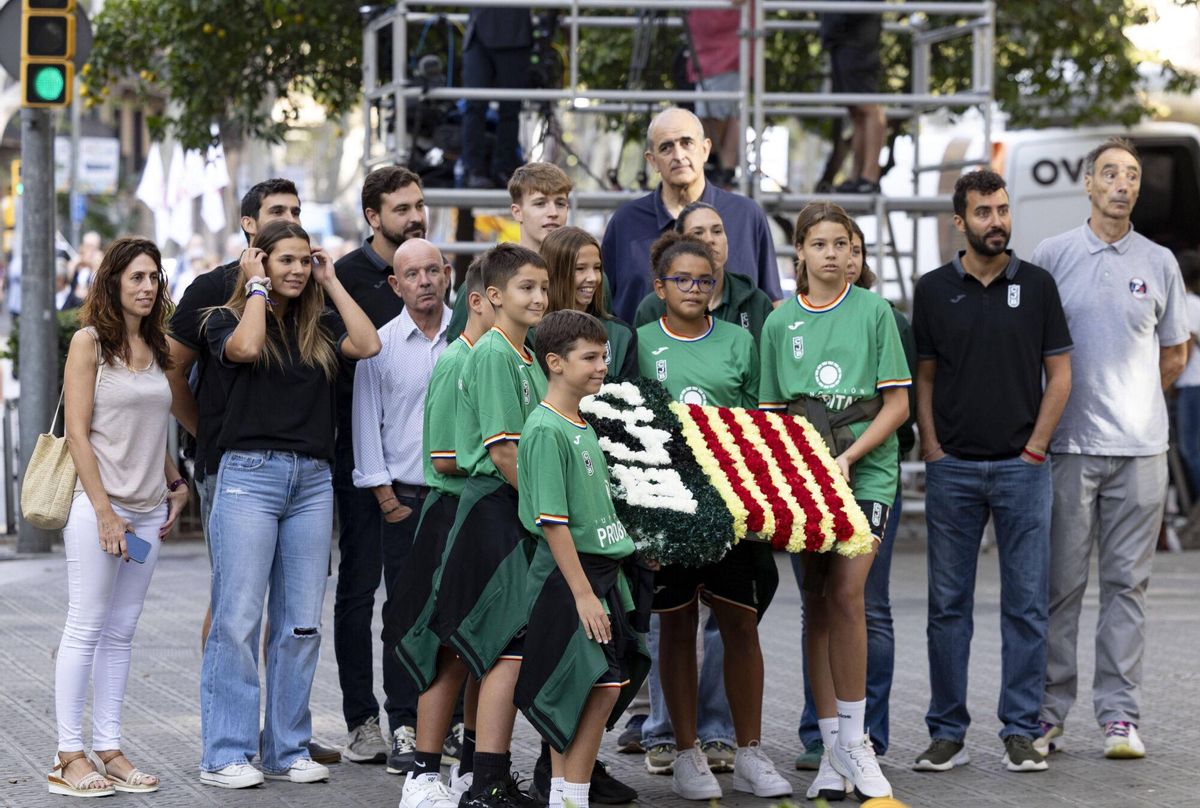 La representación del Joventut en la Diada Nacional de Catalunya.