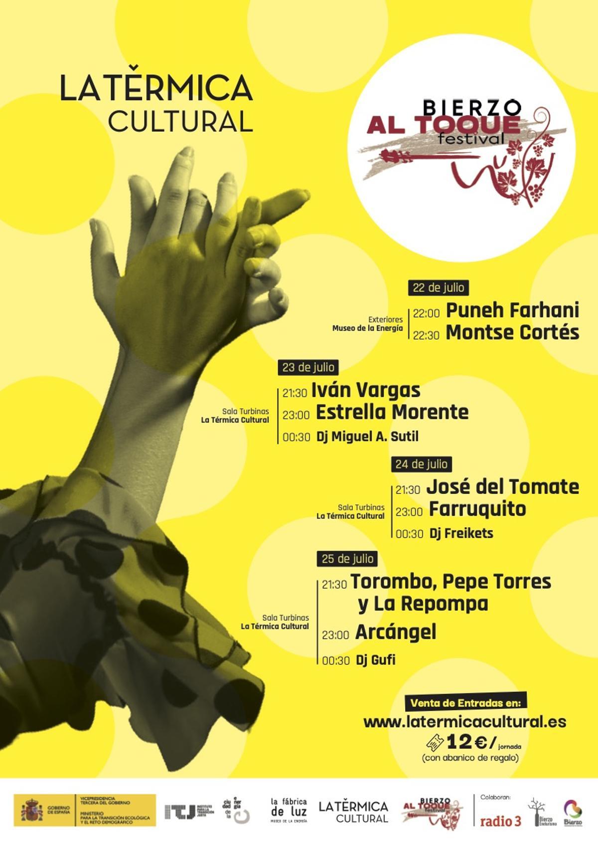 Cartel del festival flamenco Bierzo Al Toque
