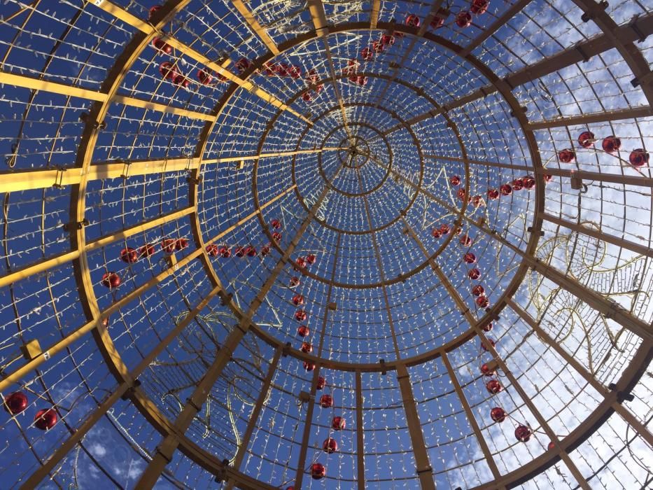 Luces de Navidad en el Centro de Málaga.