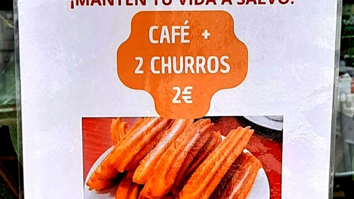 El ingenioso cartel de una cafetería de Vigo se hace viral