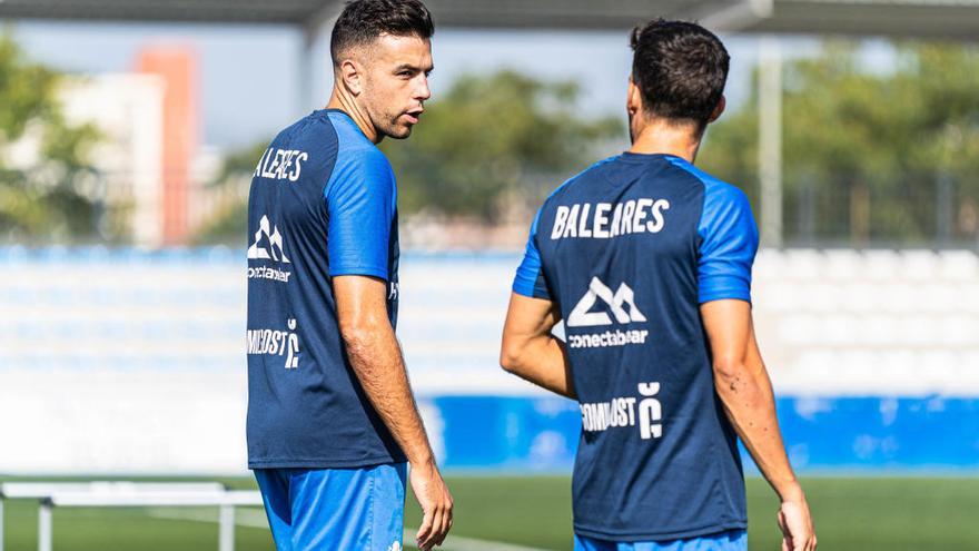 Gabarre, durante el entrenamiento de hoy