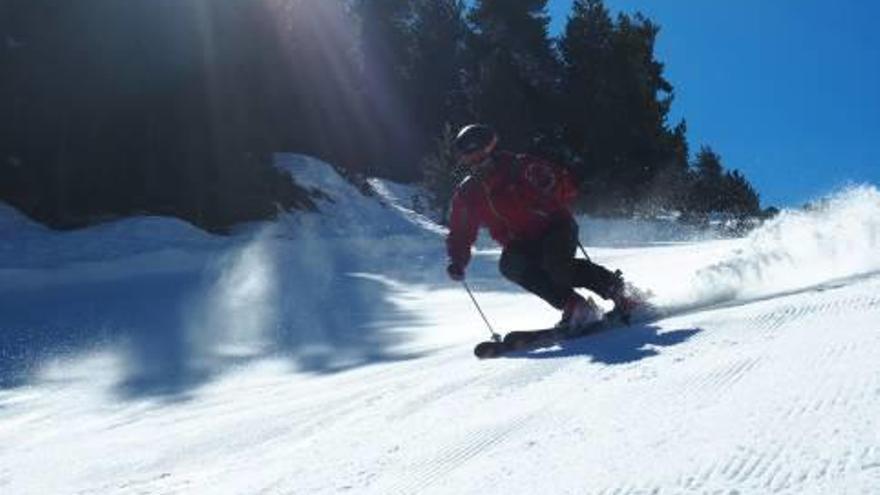 Una imatge d&#039;ahir d&#039;un esquiador a l&#039;estació de Masella.