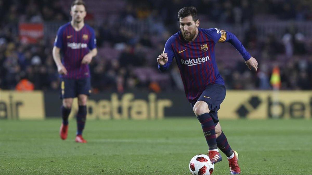 Messi, durante un partido esta temporada