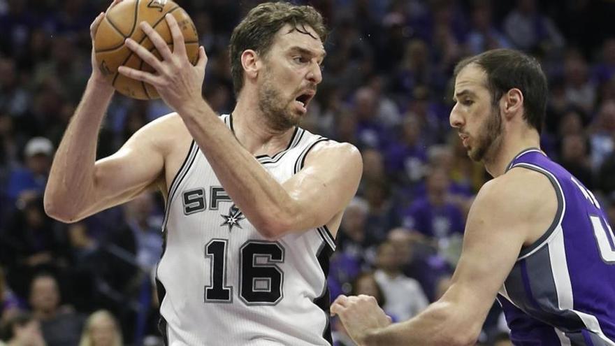 Los Spurs de Pau Gasol vencen a unos Kings duros de roer