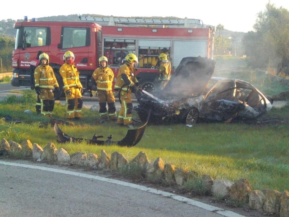 Accidente en la carretera vieja de Sineu