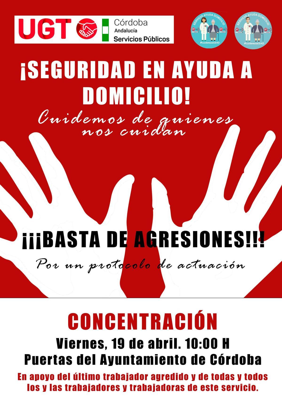 Cartel de una de las manifestaciones convocadas el pasado mes de abril.