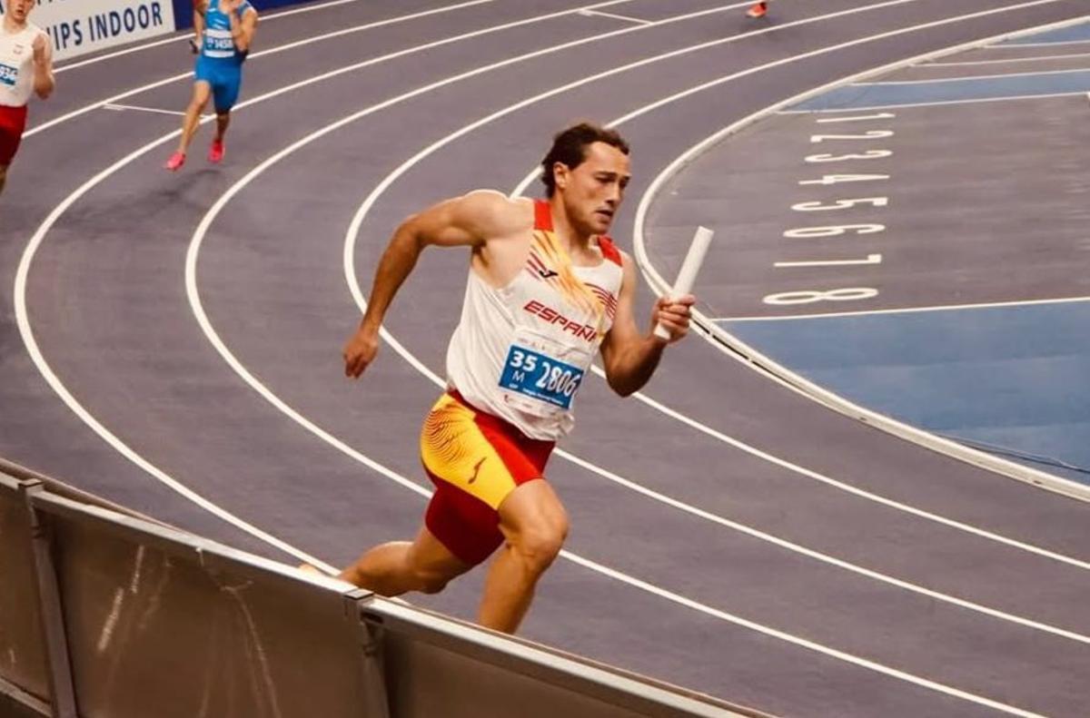Sergio Rodríguez, durante la prueba de relevos. | FDV
