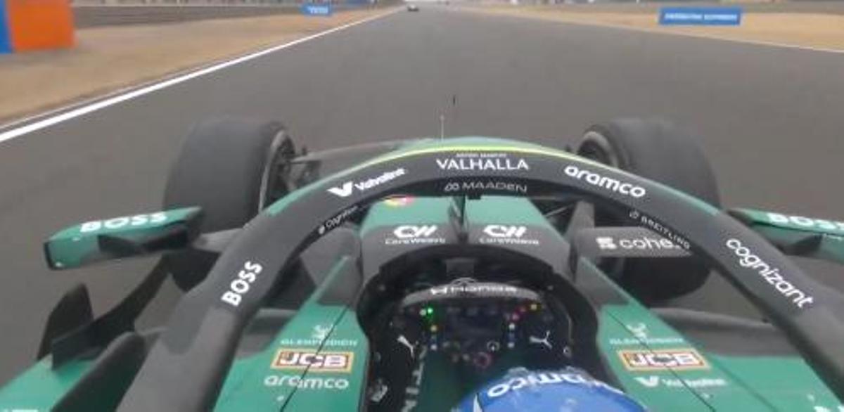 Fernando Alonso durante la carrera en Shangái