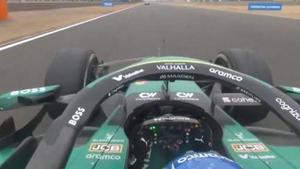 Fernando Alonso durante la carrera en Shangái