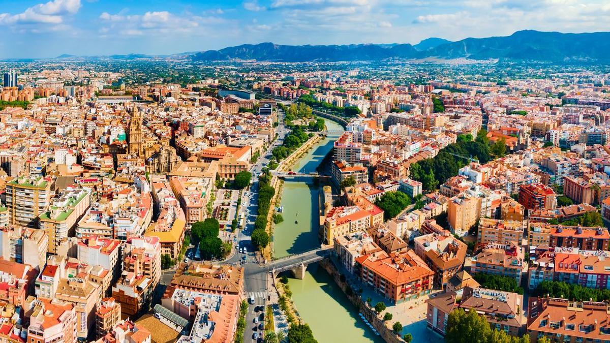 Vista aerea de la Ciudad de Murcia