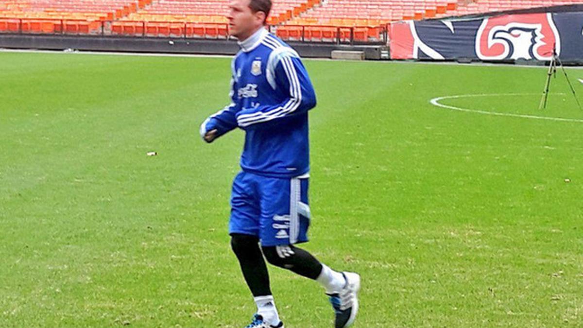 Messi se ejercitó en solitario en el estadio del DC United