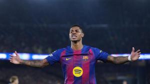 Rashford, durante un partido del FC Barcelona