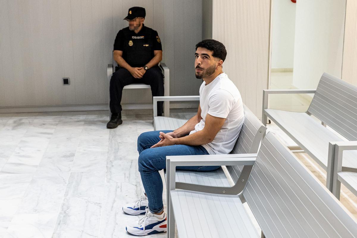 El yihadista de Blanca, en la Audiencia, en Madrid, en junio.