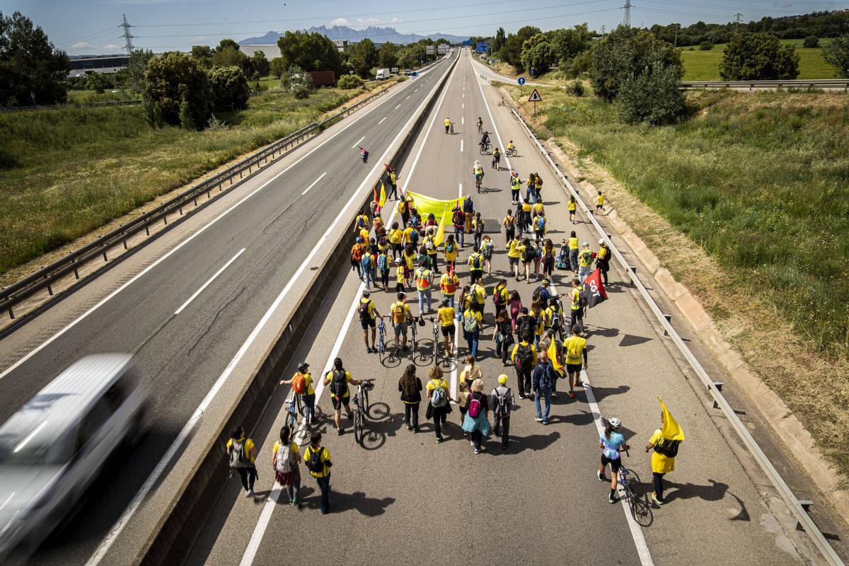 Les fots de la jornada de vaga dels docents a la Catalunya central aquest dijous