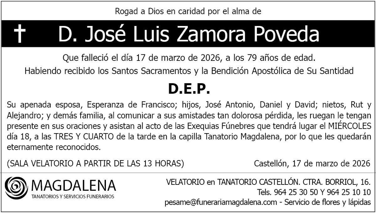 D. José Luis Zamora Poveda