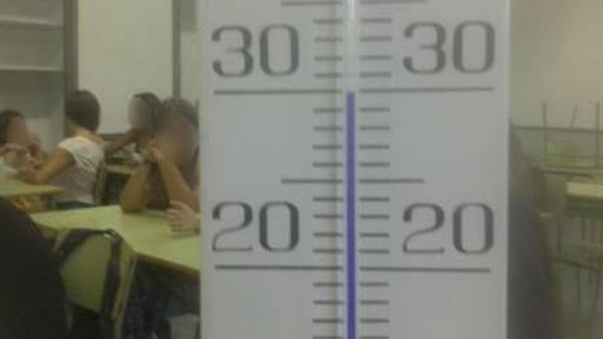 Los sindicatos instan a docentes y padres a denunciar el calor extremo en las aulas.